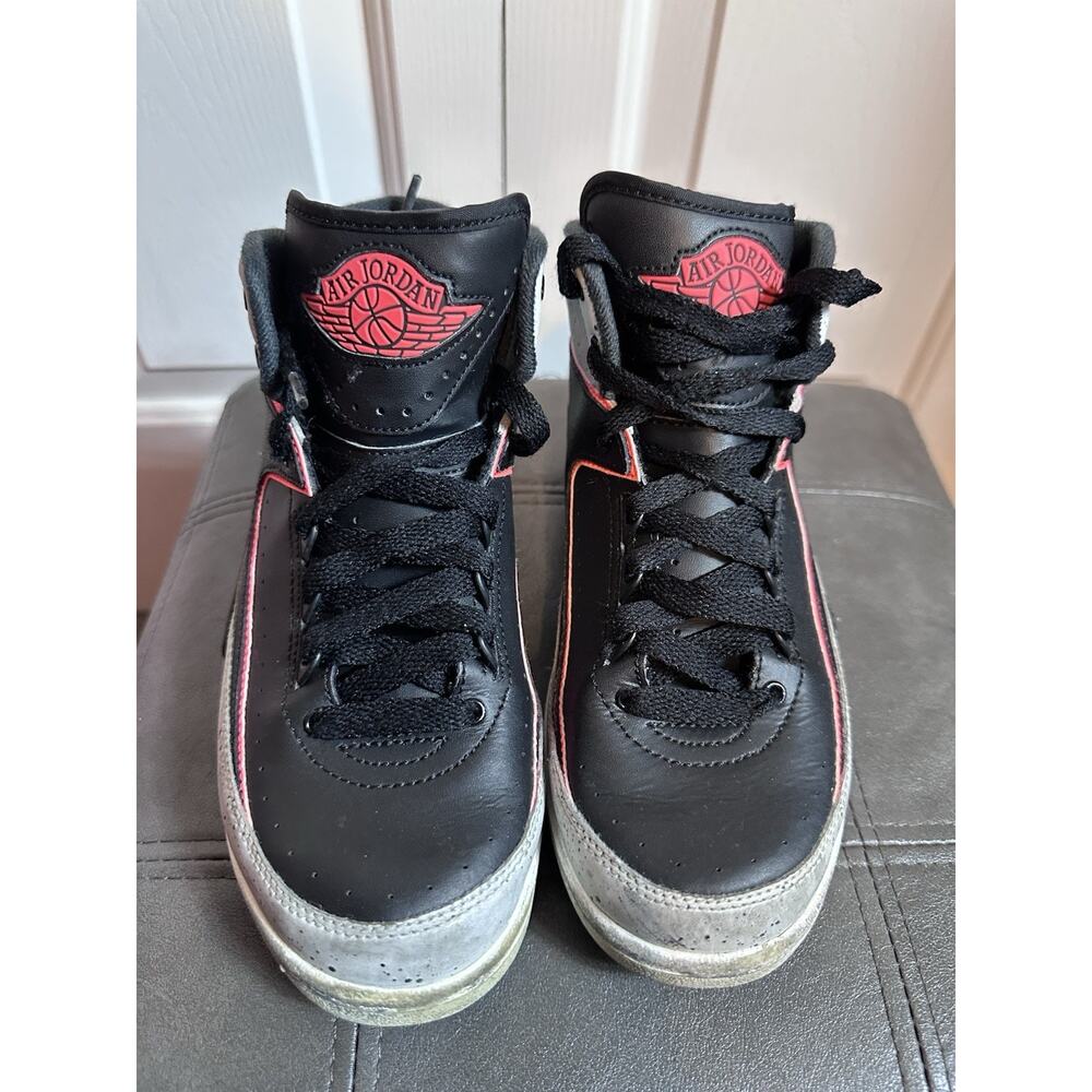 Kids Jordan 2 Retro Shoes Sz 4.5Y Infrared 23 Black Red 2014 385475-023 Sneakers - Picture 2 of 12